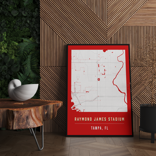 Raymond James Stadium Map Poster | Tampa Bay