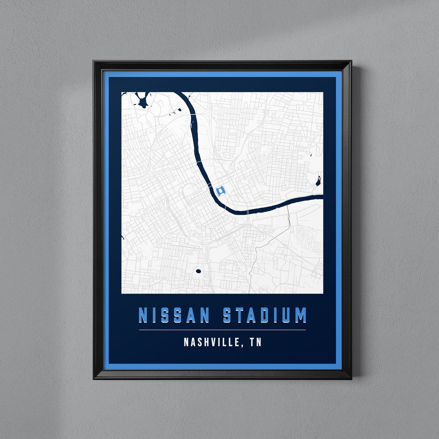 Nissan Stadium Map Poster | Tennessee