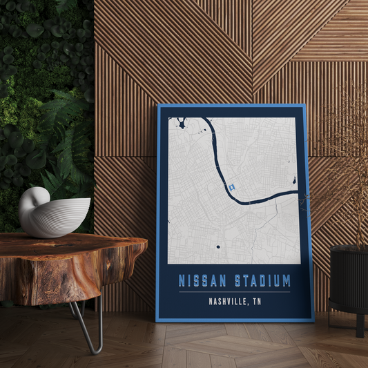 Nissan Stadium Map Poster | Tennessee