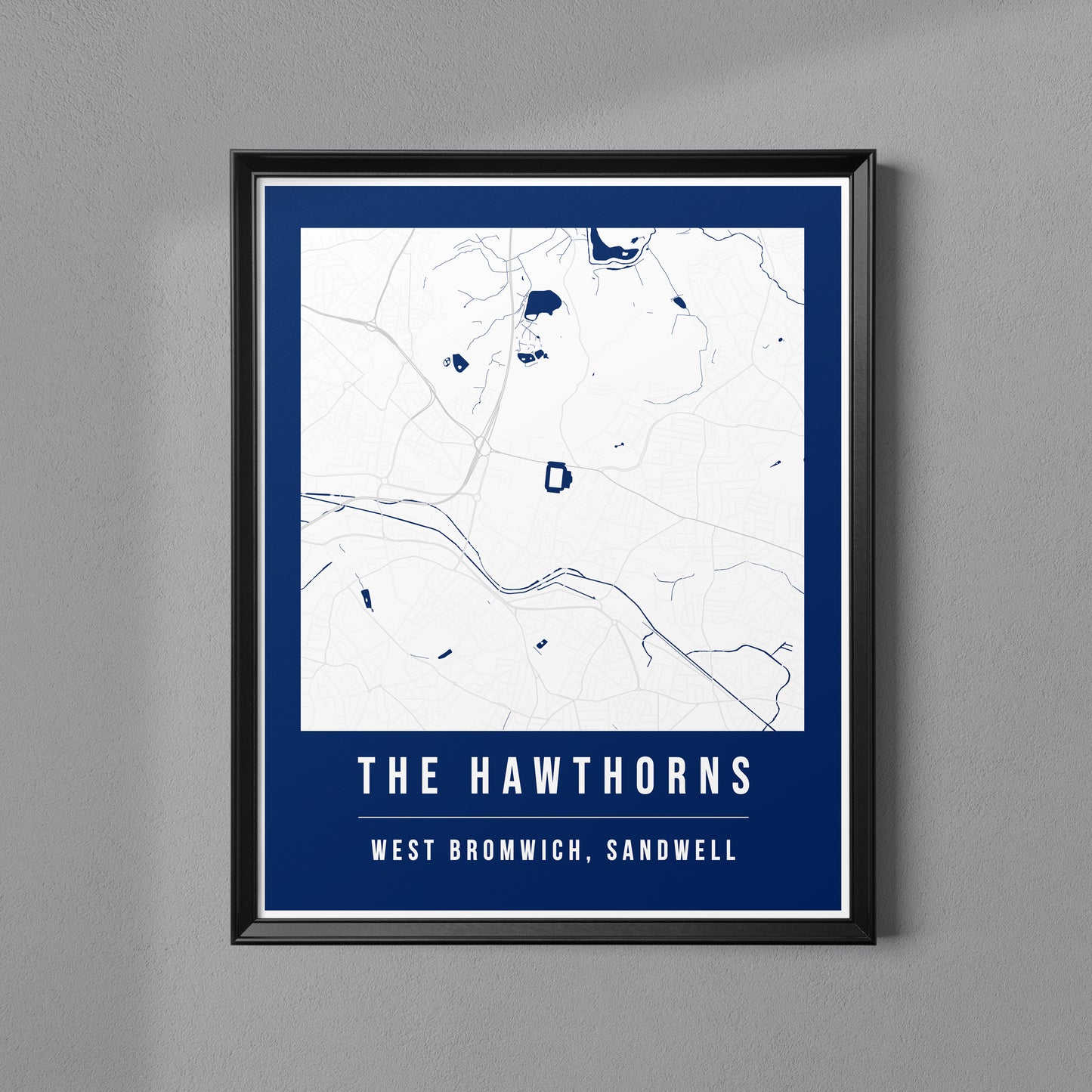 The Hawthorns Map Poster | West Bromwich