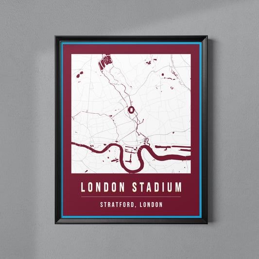 London Stadium Map Poster | London