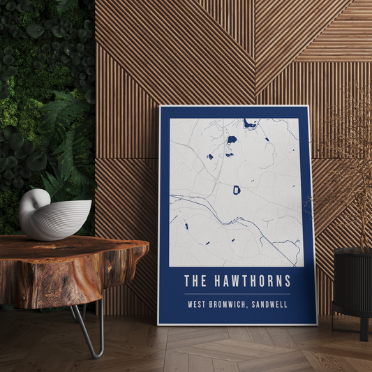 The Hawthorns Map Poster | West Bromwich