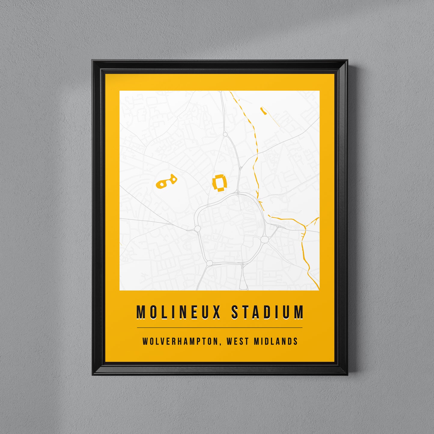 Molineux Stadium Map Poster | Wolverhampton