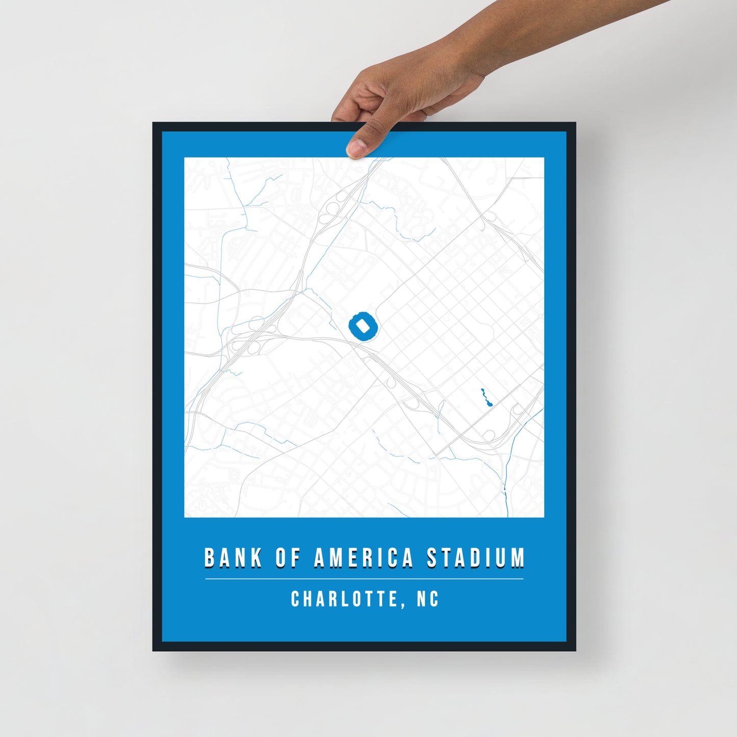 Bank of America Stadium Map Poster | Carolina