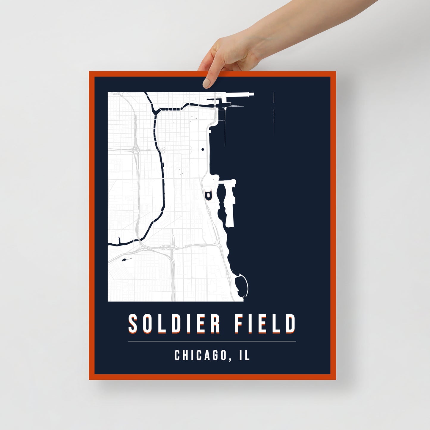 Soldier Field Map Poster | Chicago