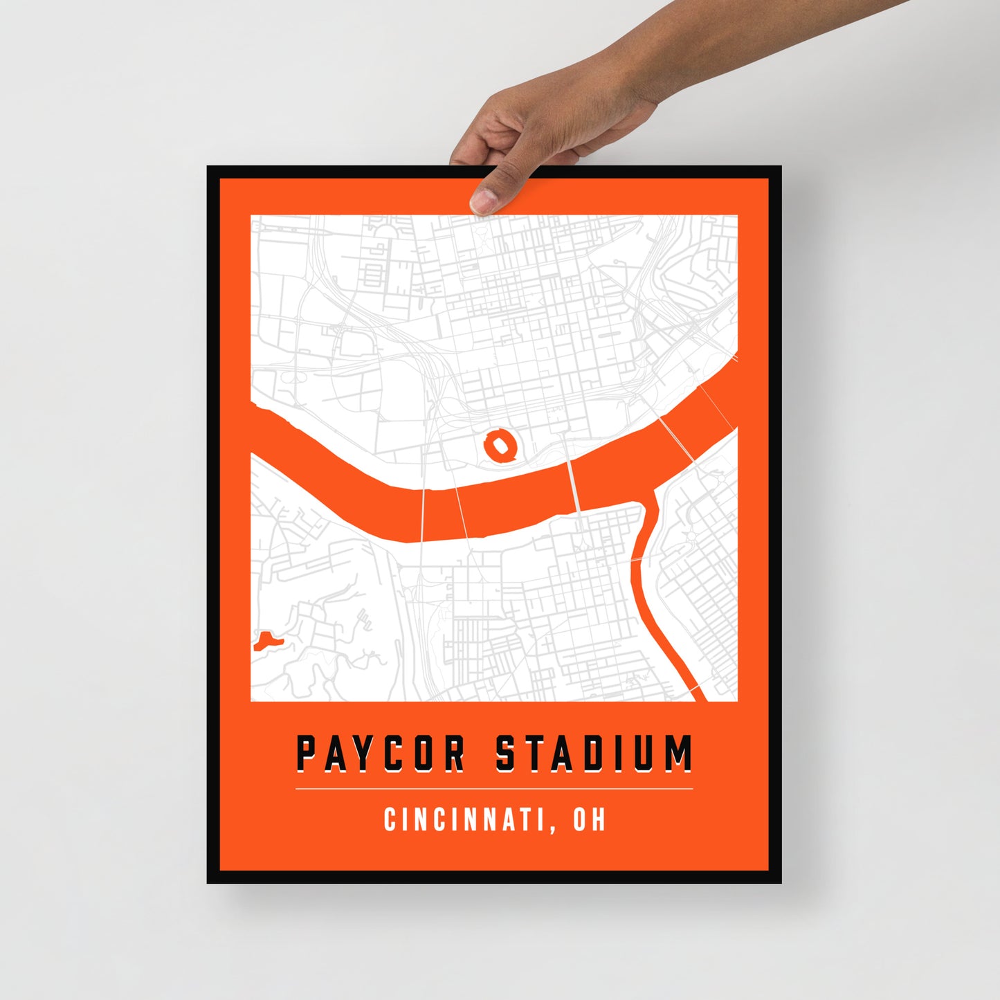 Paycor Stadium Map Poster | Cincinnati