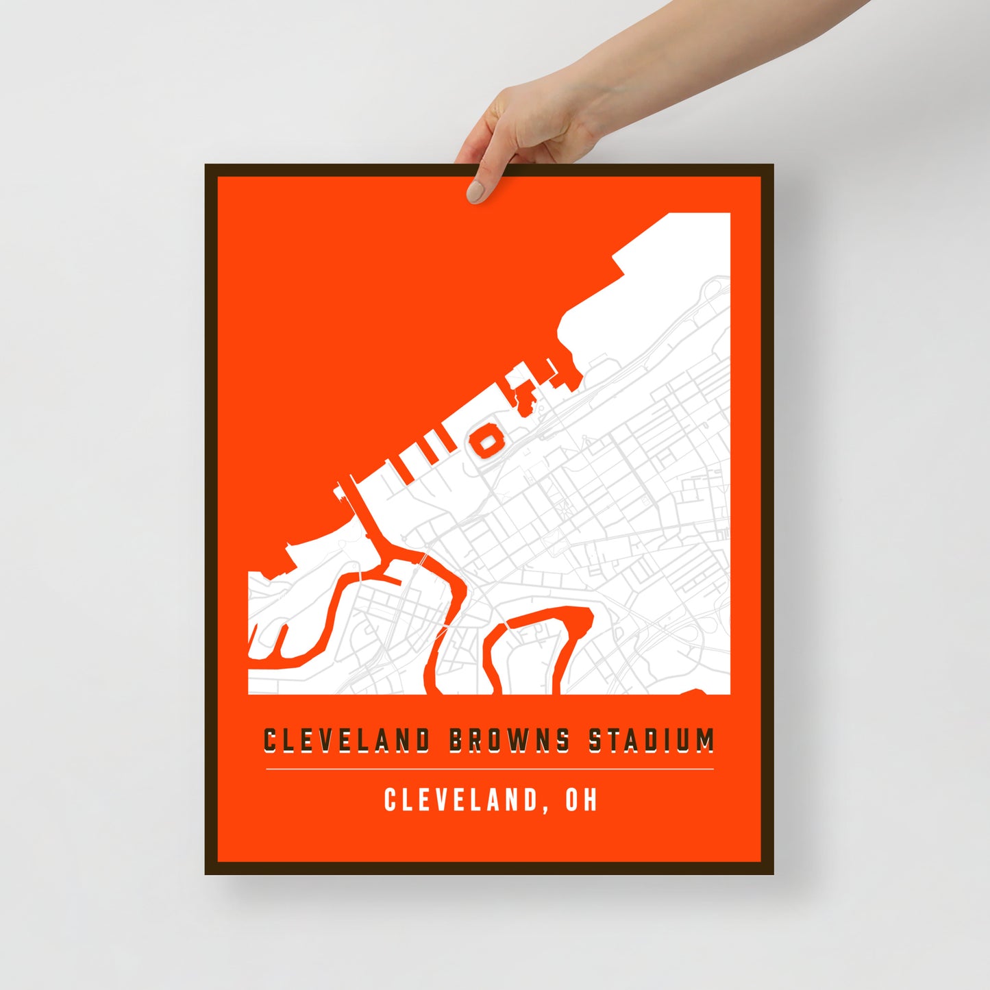 Cleveland Browns Stadium Map Poster | Cleveland