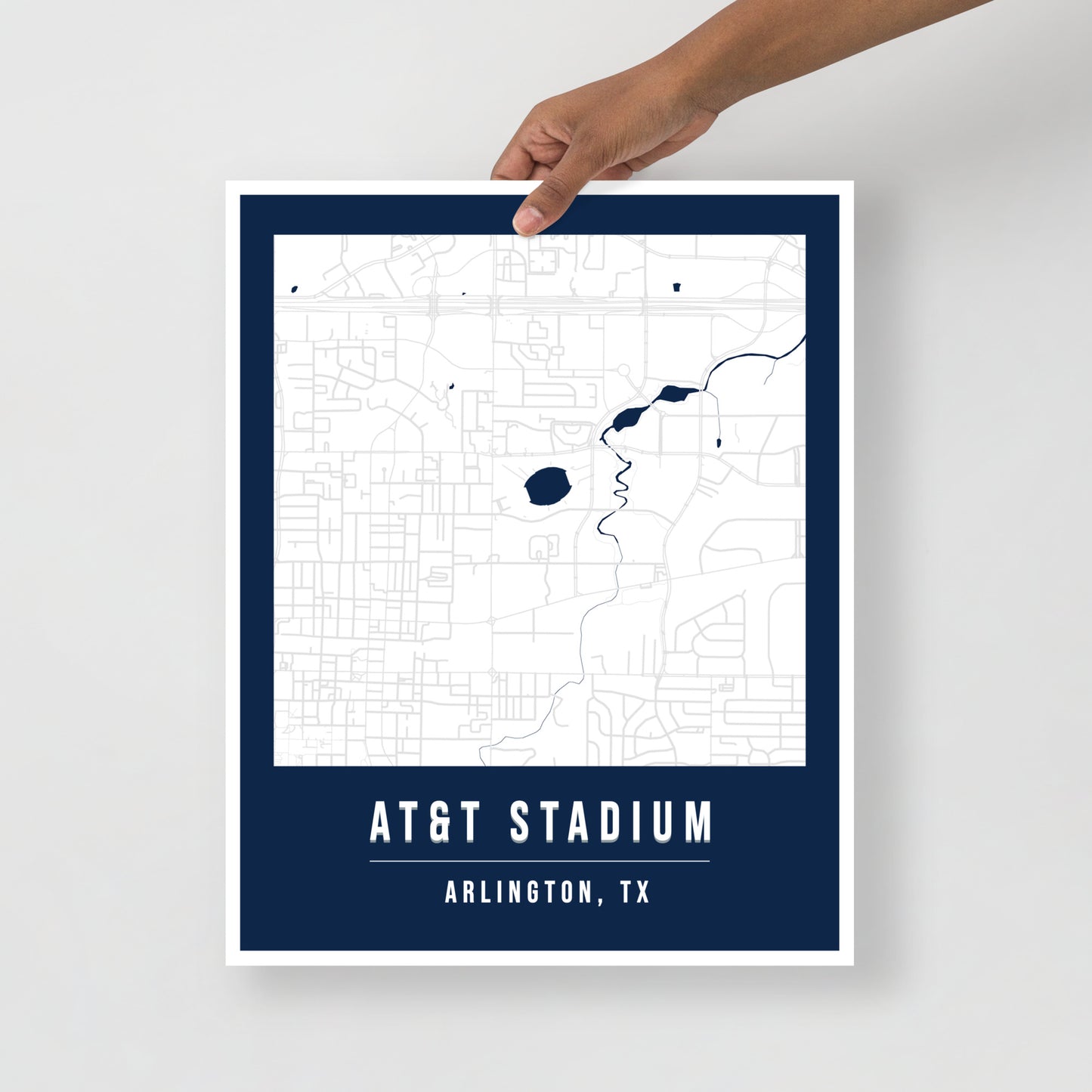 AT&T Stadium Map Poster | Dallas