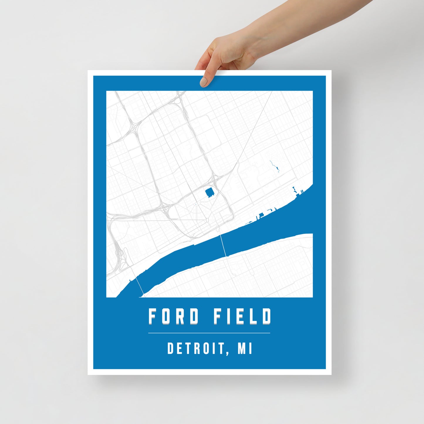 Ford Field Map Poster | Detroit