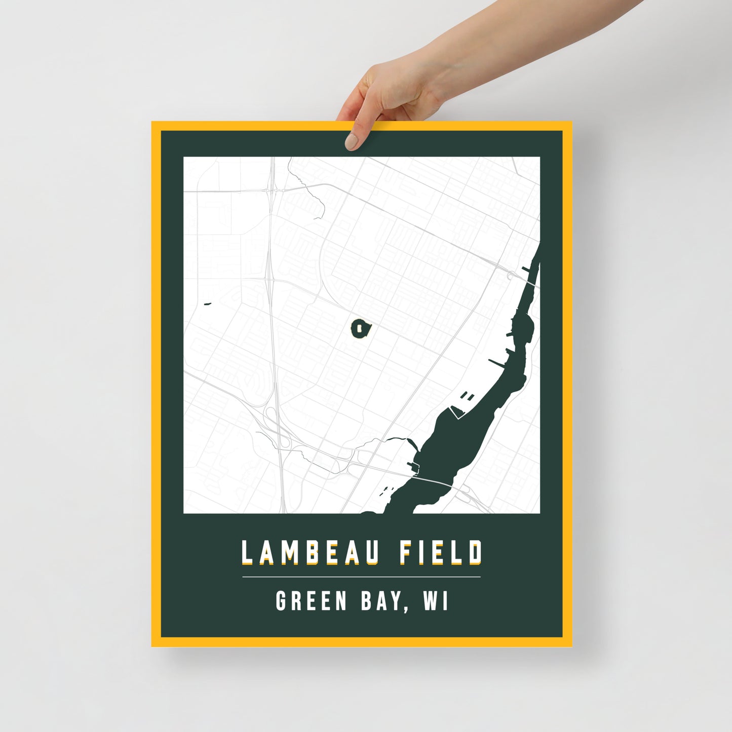 Lambeau Field Map Poster | Green Bay