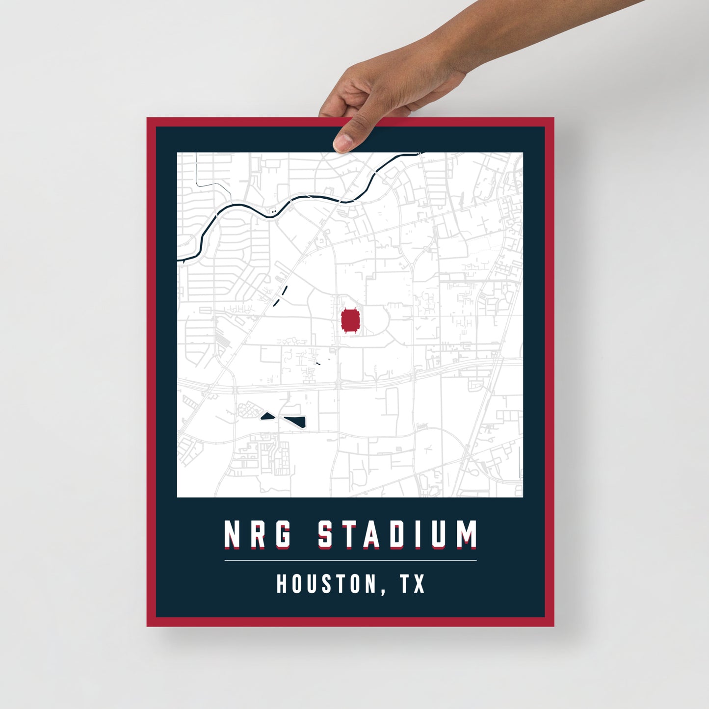 NRG Stadium Map Poster | Houston