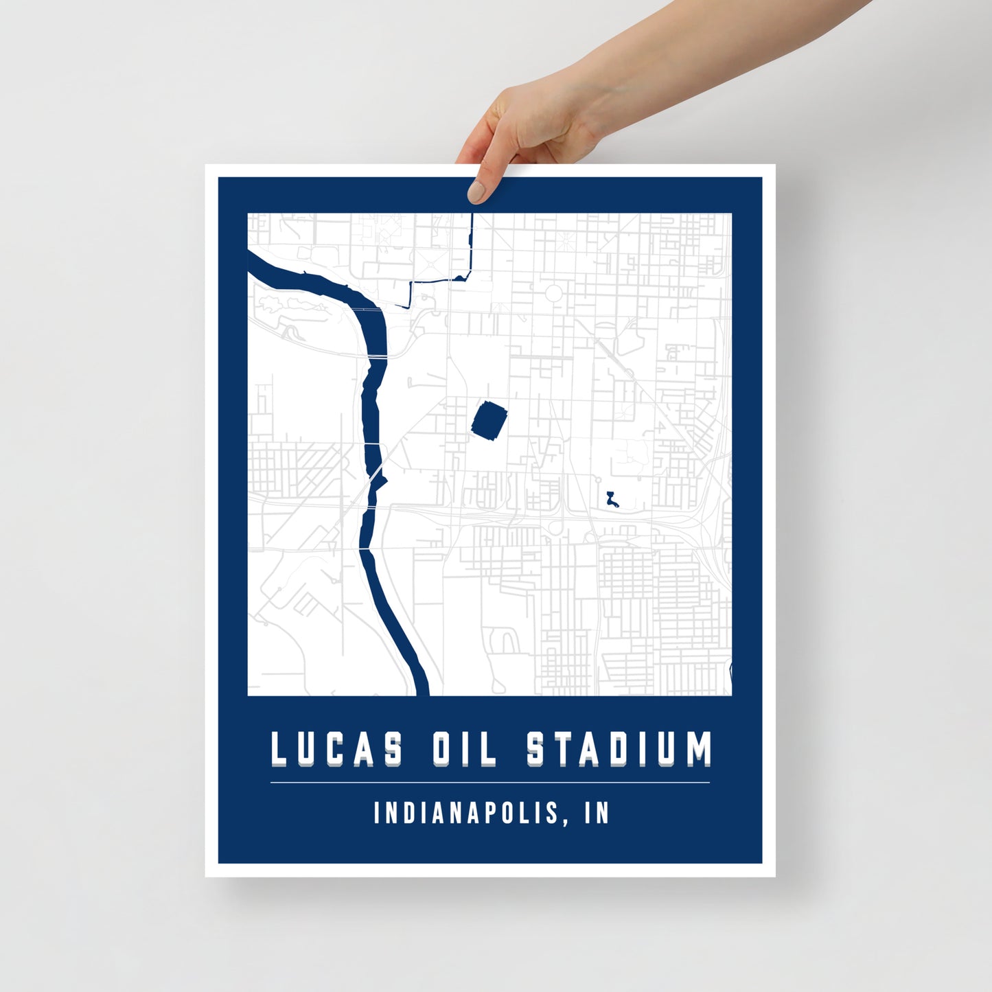 Lucas Oil Stadium Map Poster | Indianapolis