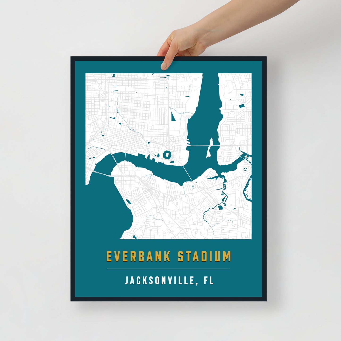 EverBank Stadium Map Poster | Jacksonville