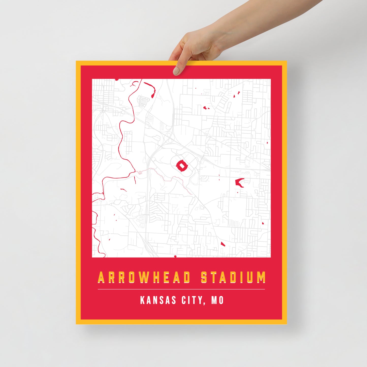 Arrowhead Stadium Map Poster | Kansas City