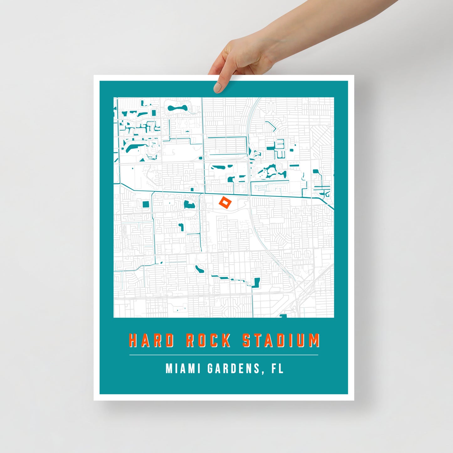 Hard Rock Stadium Map Poster | Miami