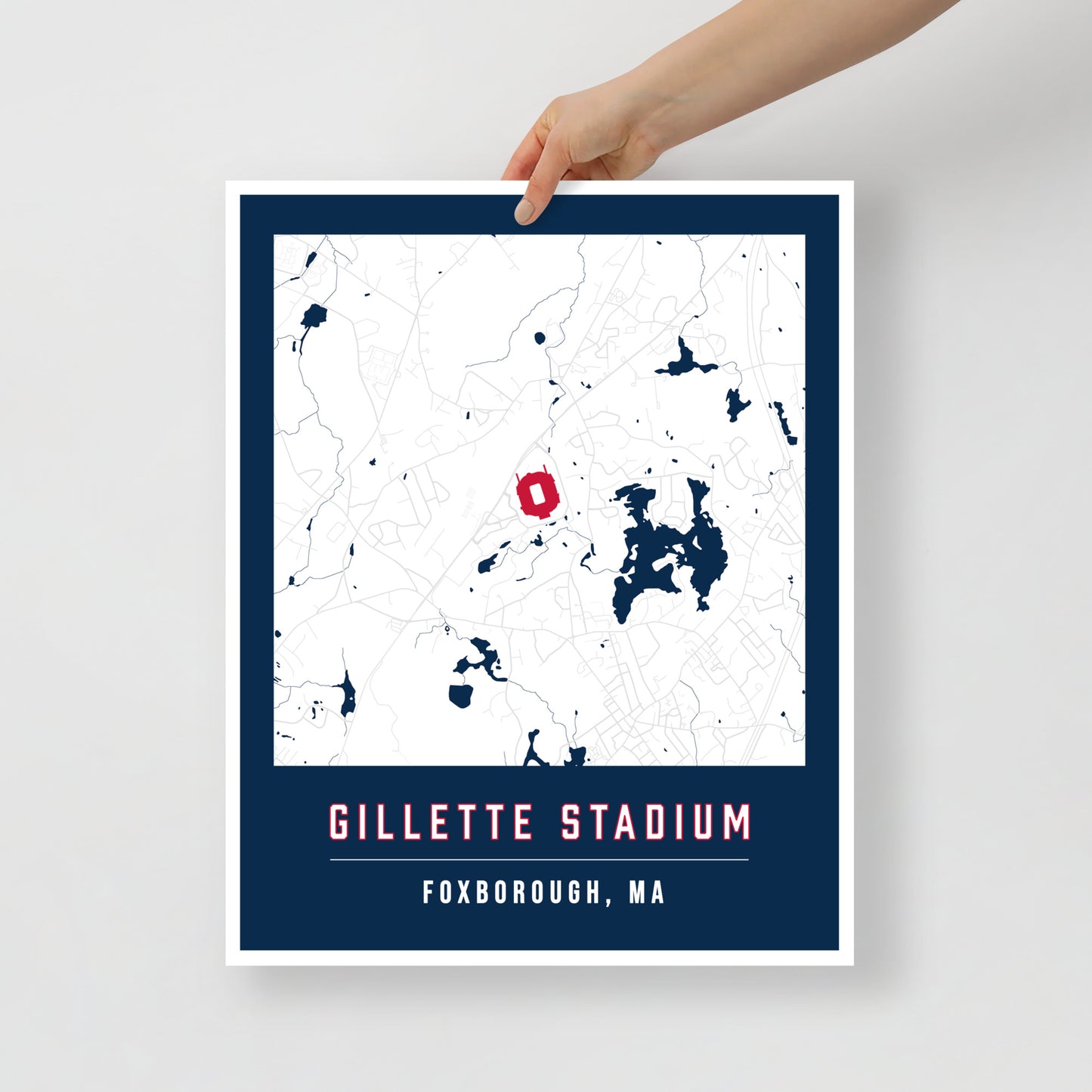 Gillette Stadium Map Poster | New England