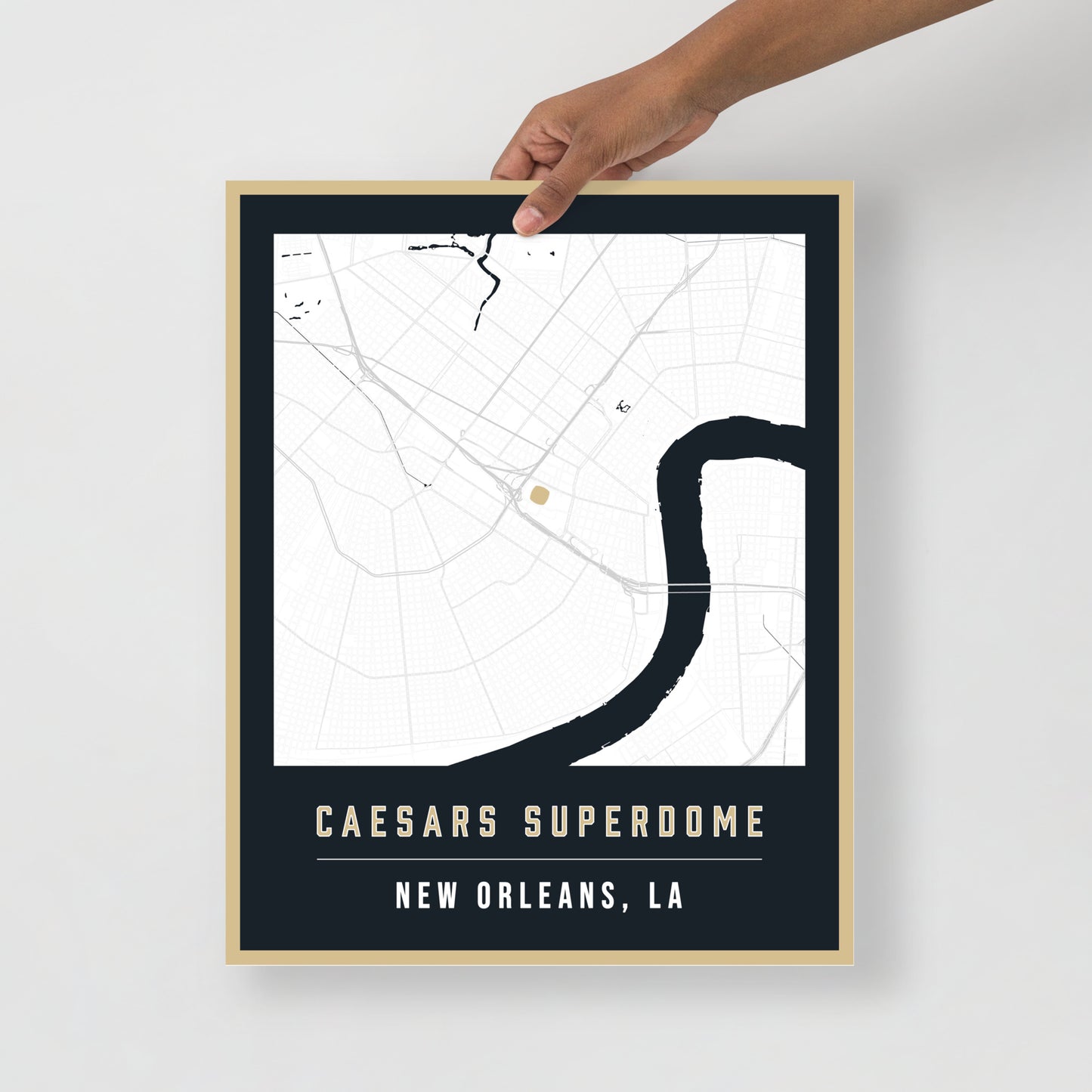 Caesars Superdome Map Poster | New Orleans