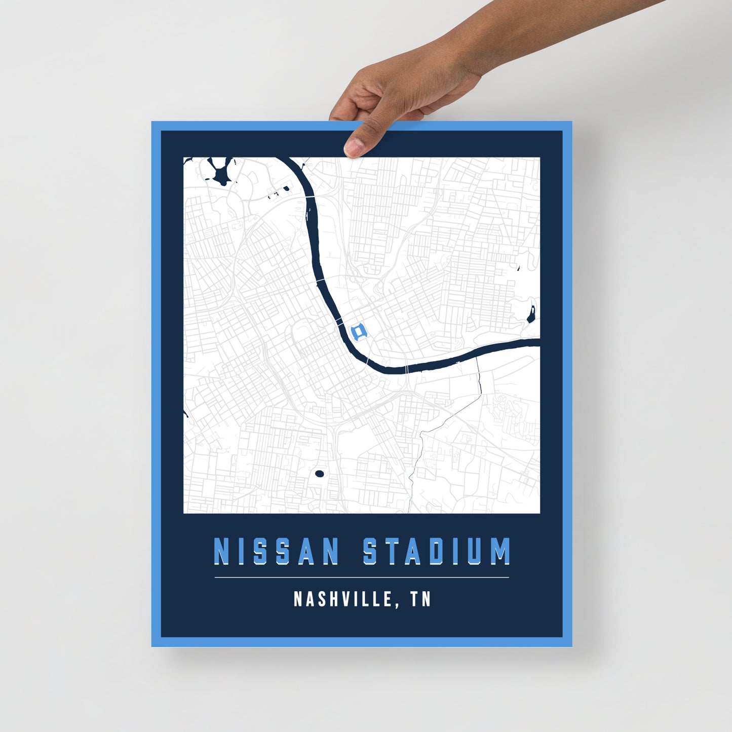 Nissan Stadium Map Poster | Tennessee