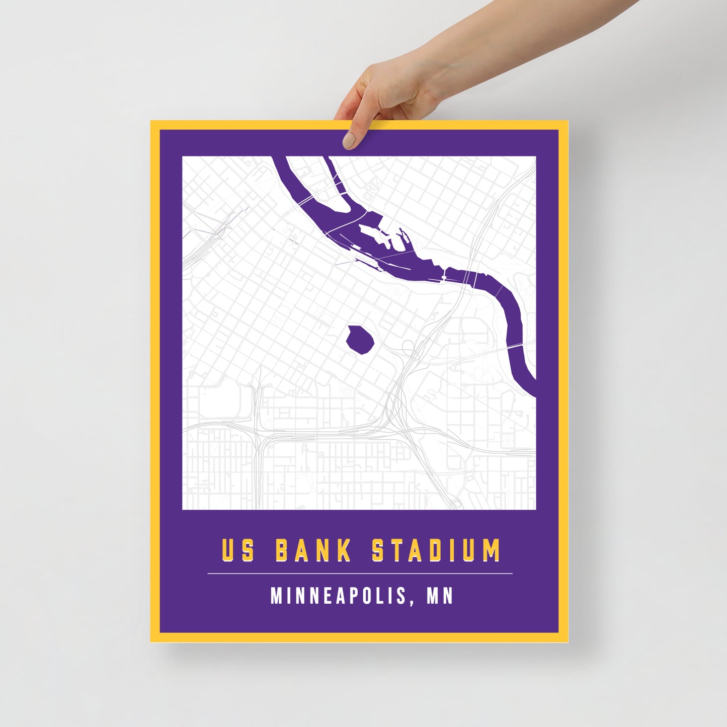 US Bank Stadium Map Poster | Minnesota