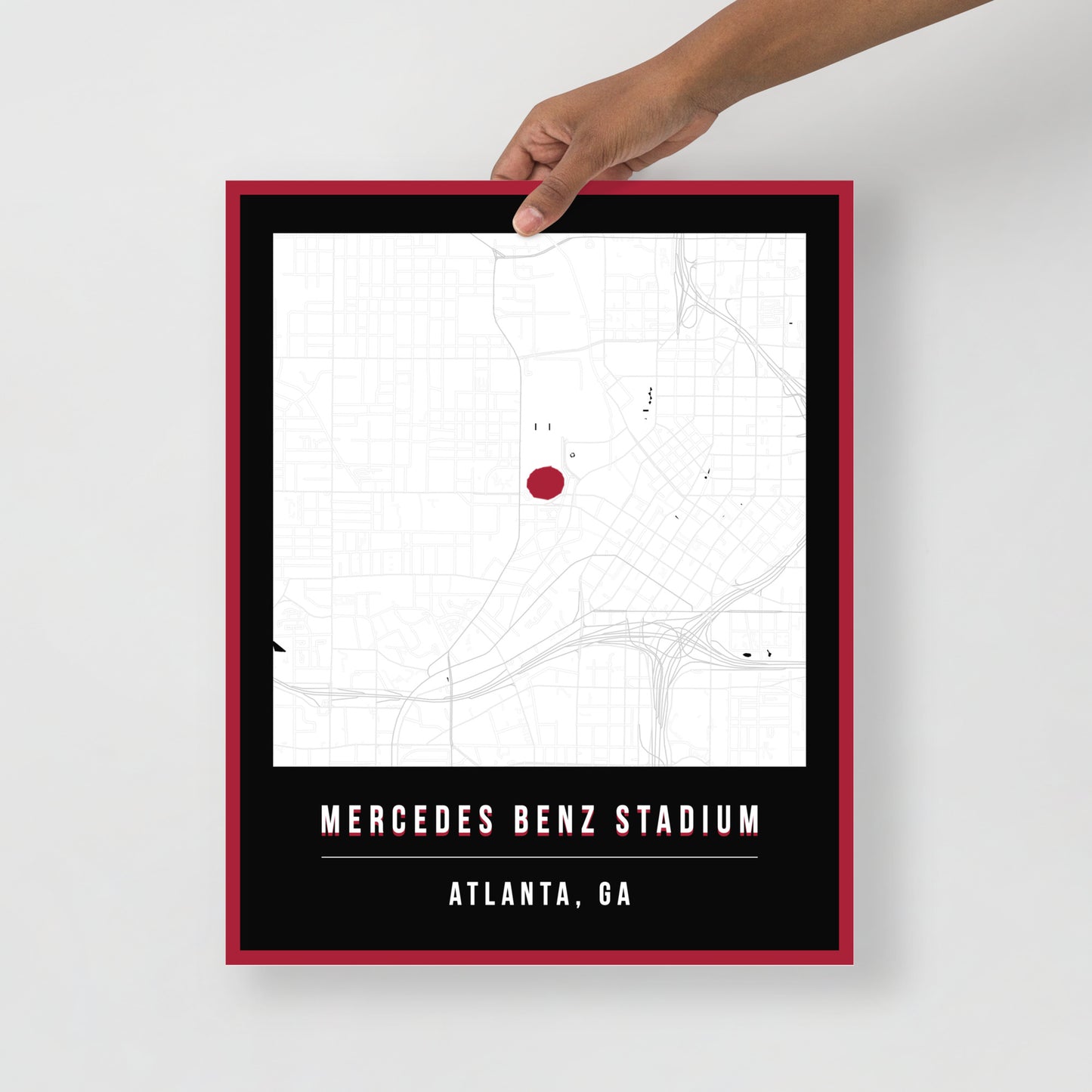 Mercedes Benz Stadium Map Poster | Atlanta