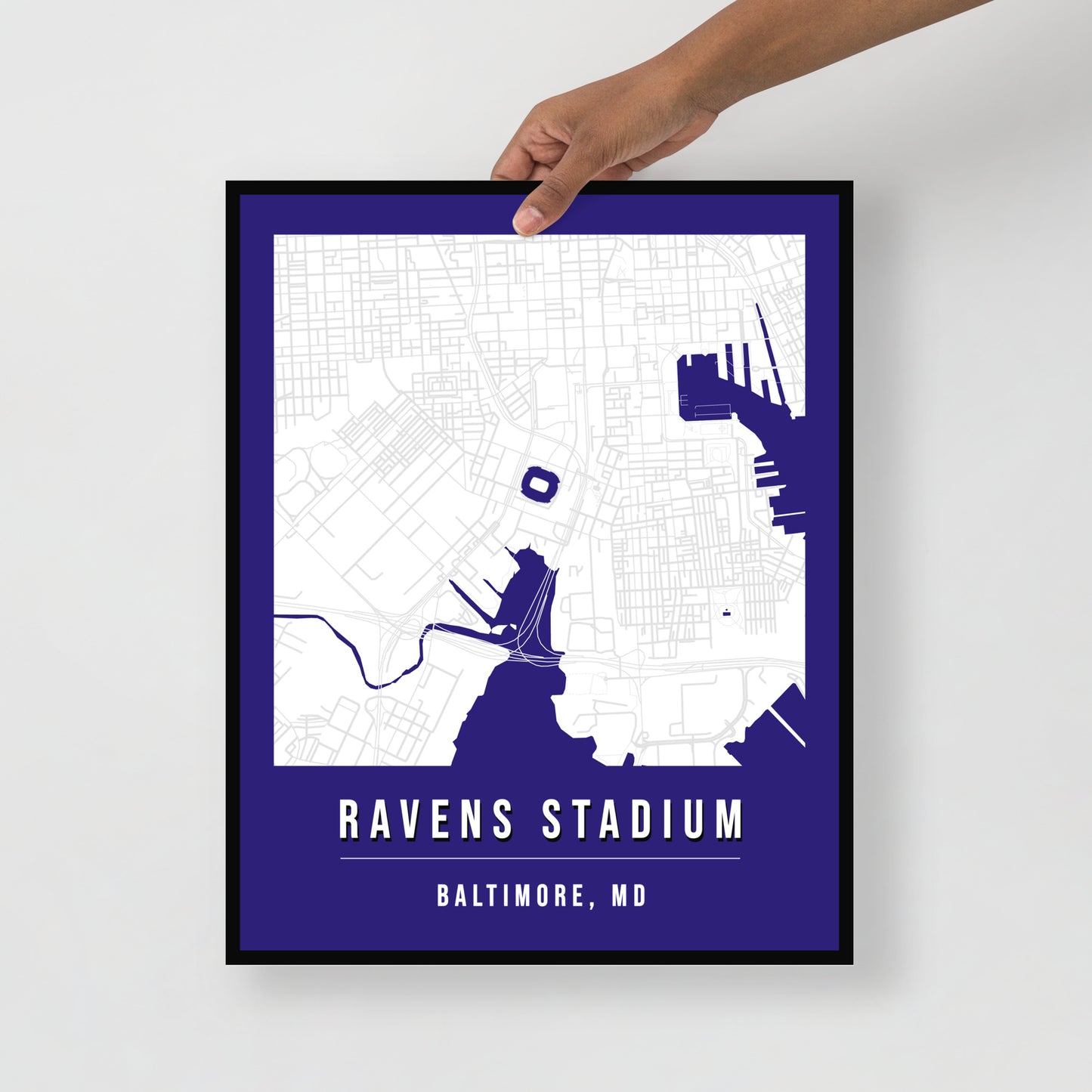 Ravens Stadium Map Poster | Baltimore