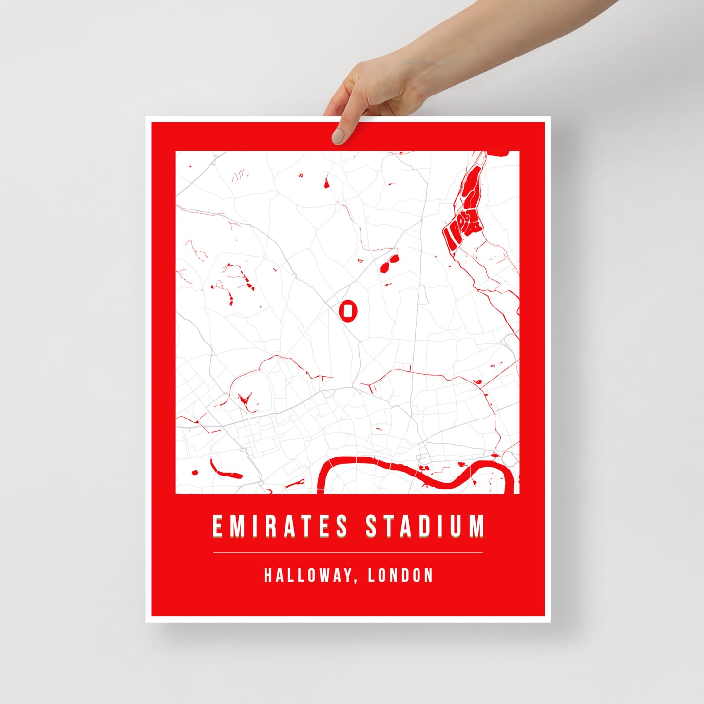 Emirates Stadium Map Poster | North London