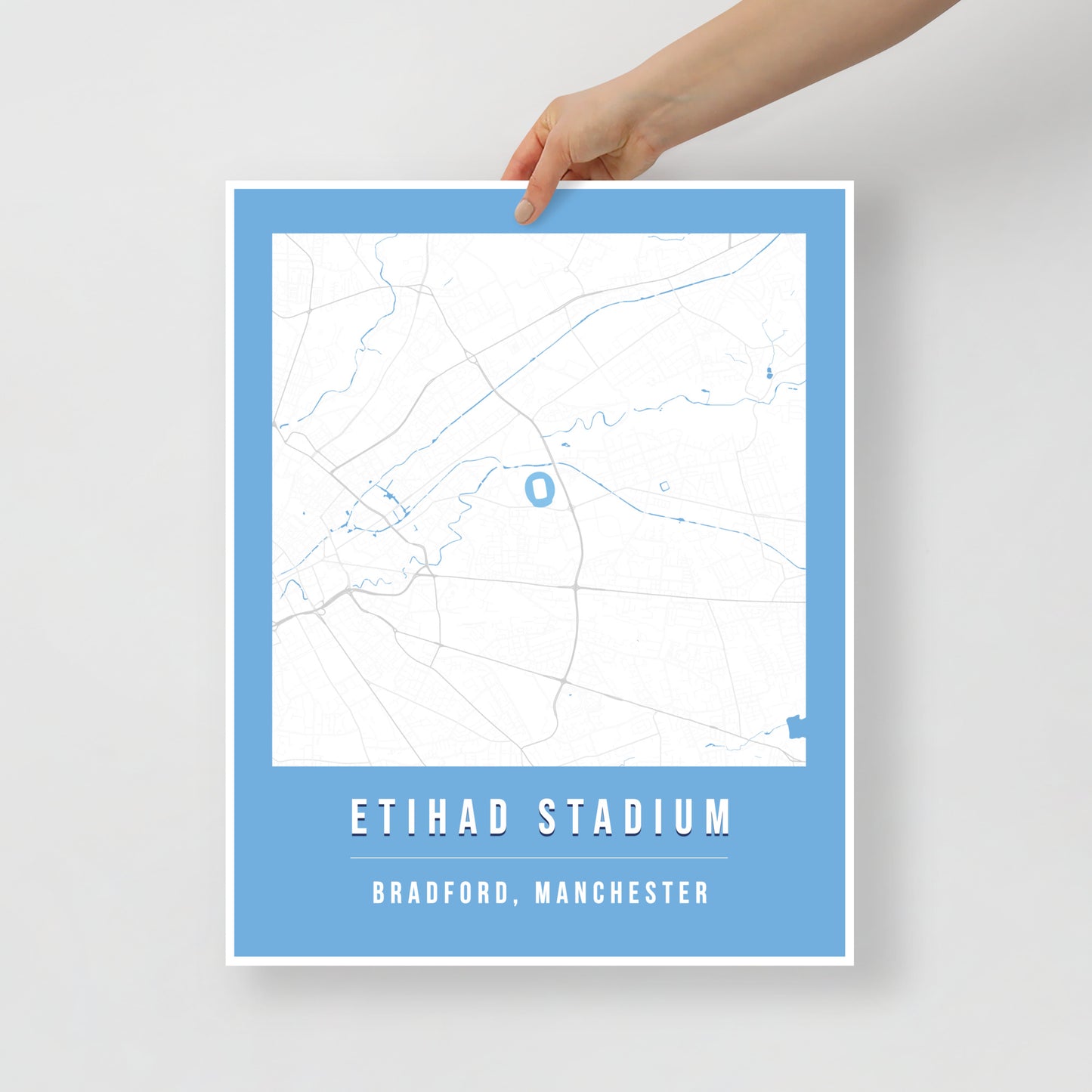 Etihad Stadium Map Poster | Manchester