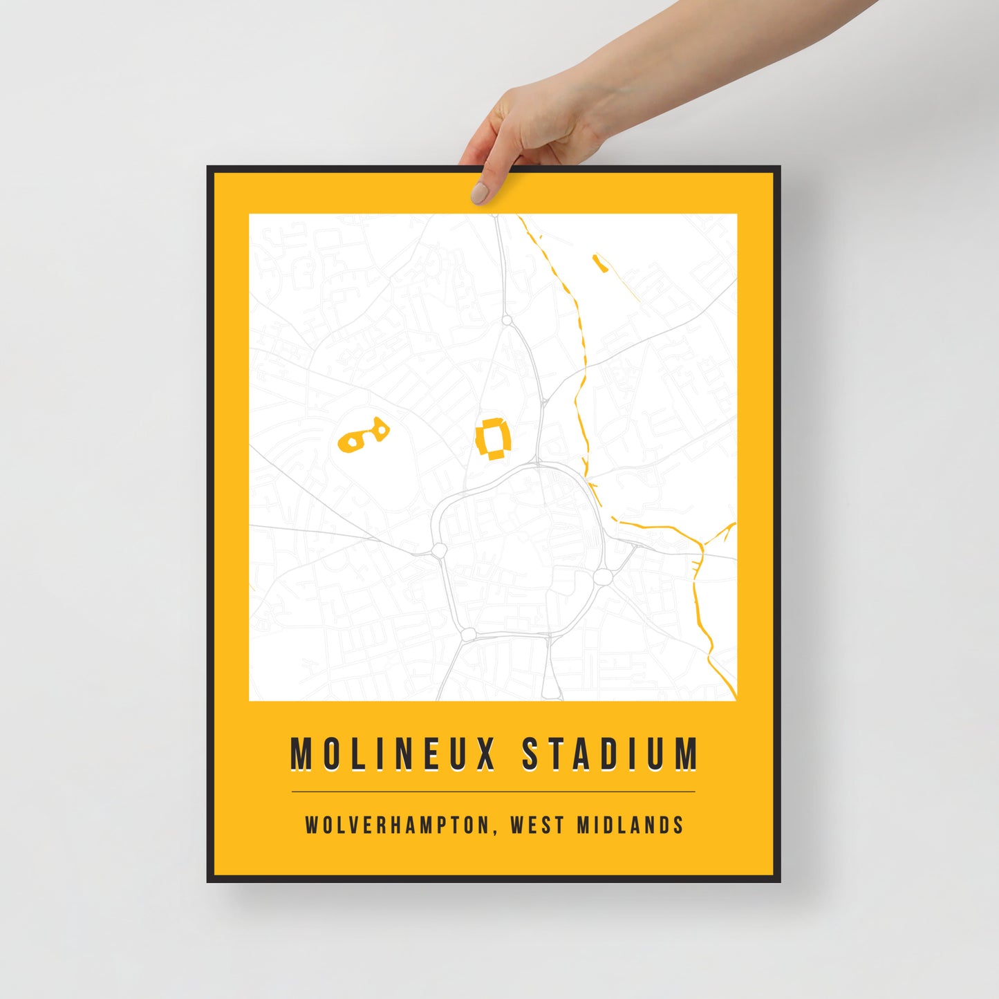 Molineux Stadium Map Poster | Wolverhampton