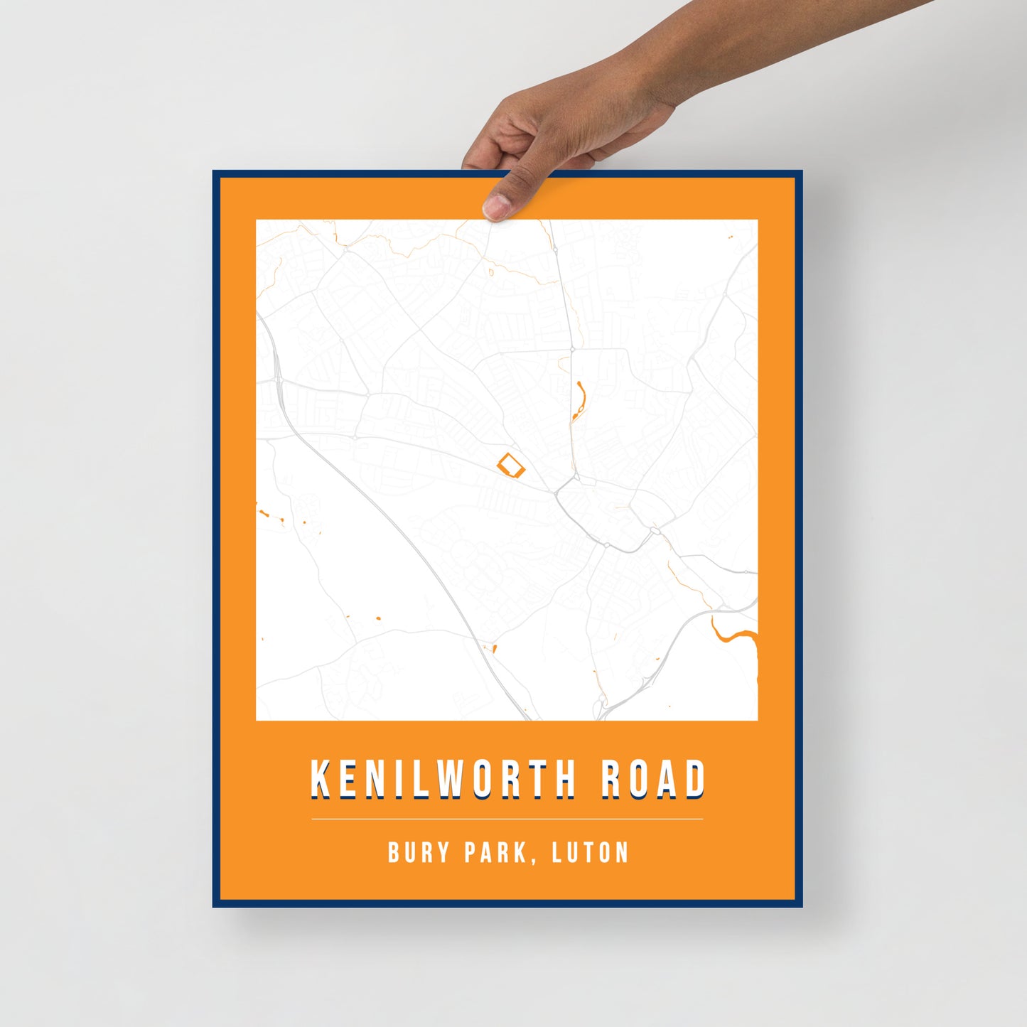 Kenilworth Road Map Poster | Luton