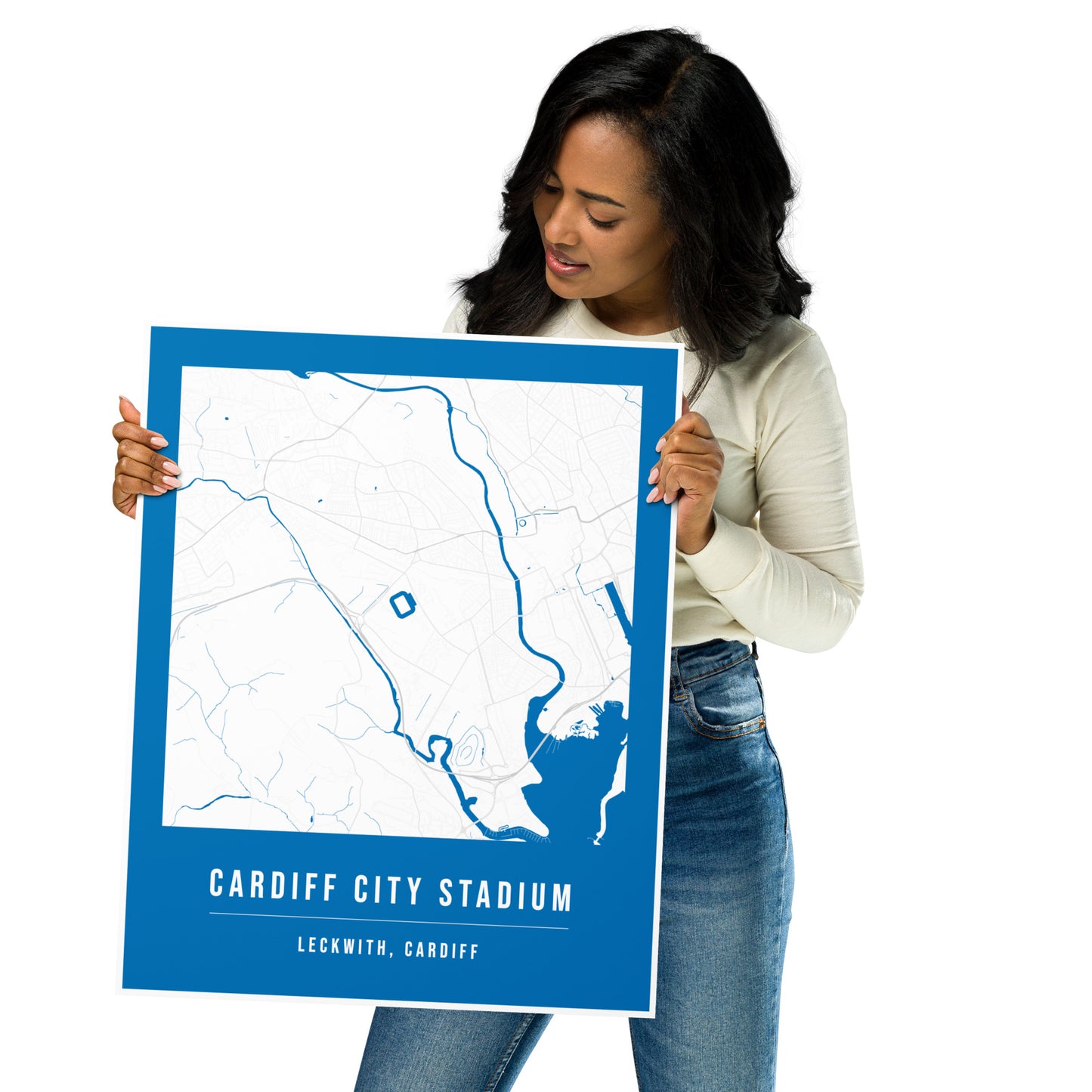 Cardiff City Stadium Map Poster | Cardiff