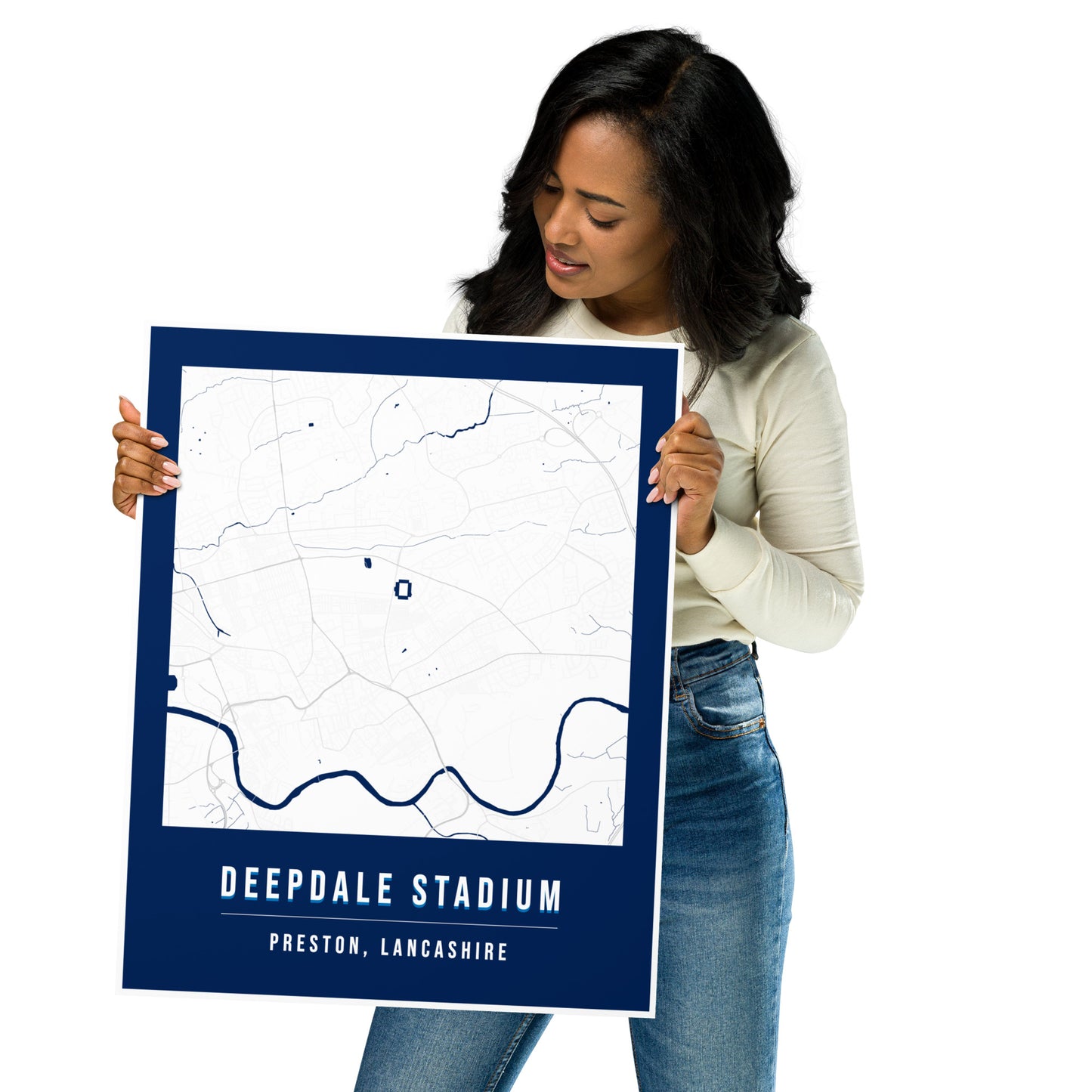 Deepdale Stadium Map Poster | Preston