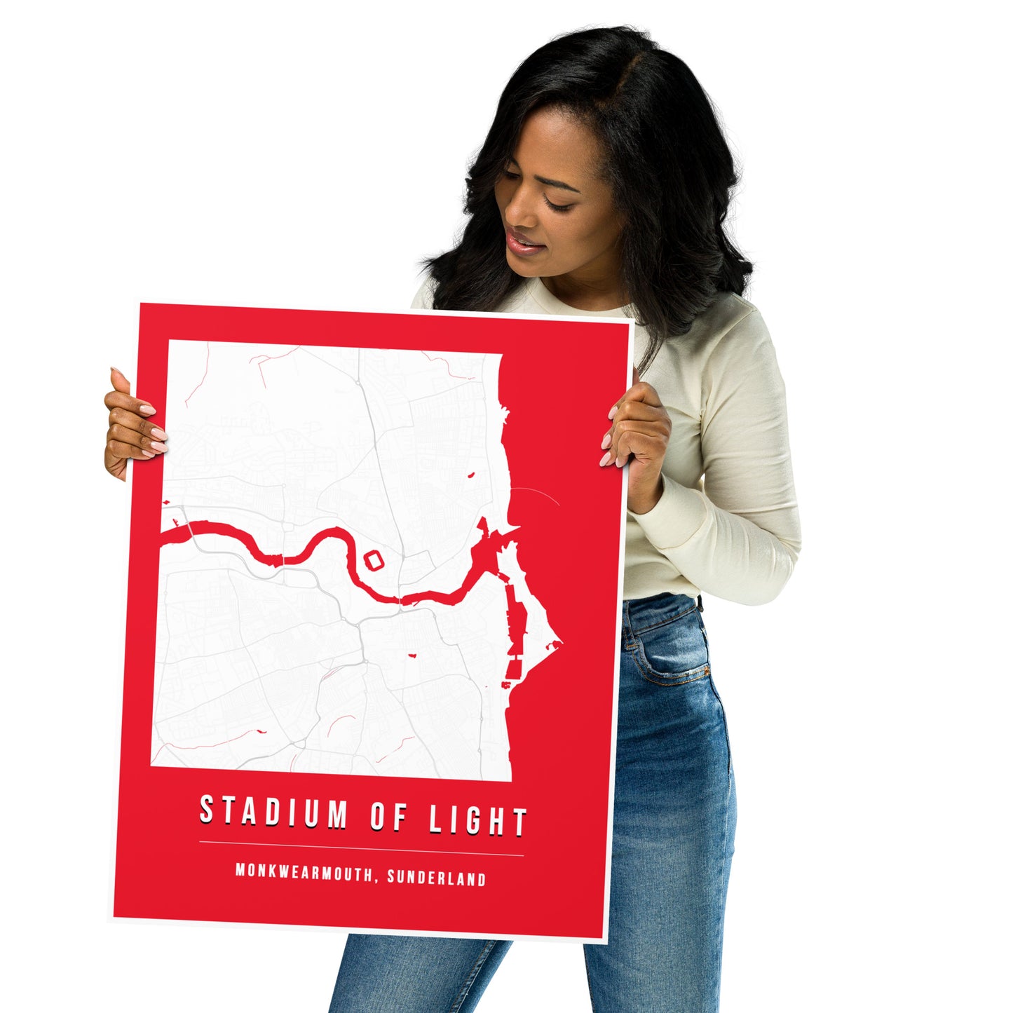 Stadium of Light Map Poster | Sunderland