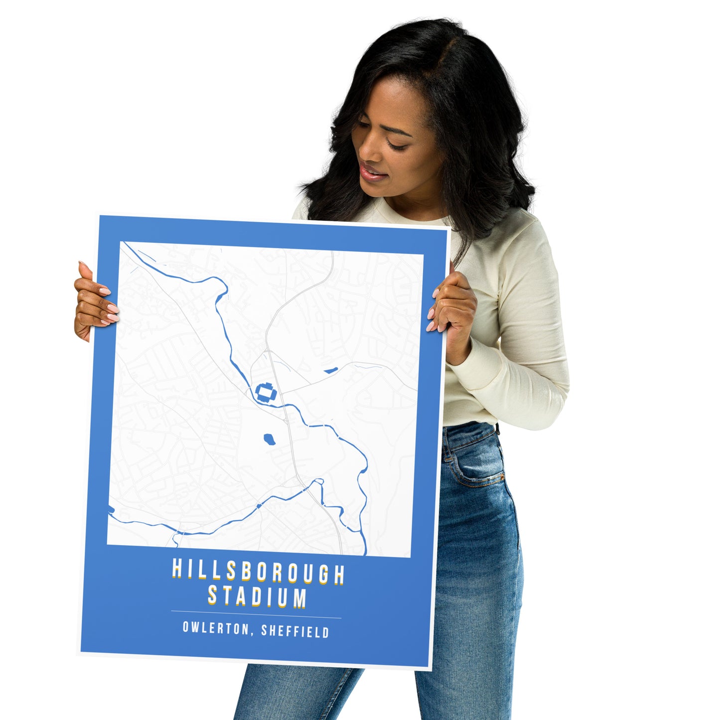 Hillsborough Stadium Map Poster | Sheffield