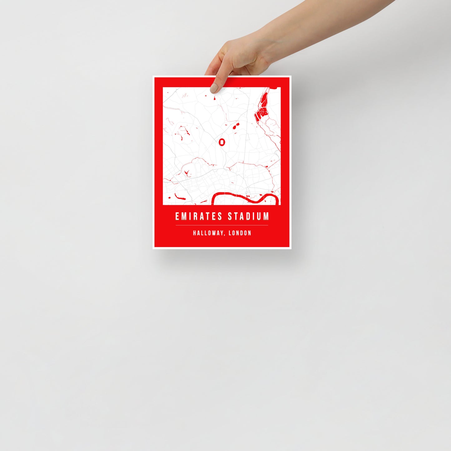 Emirates Stadium Map Poster | North London