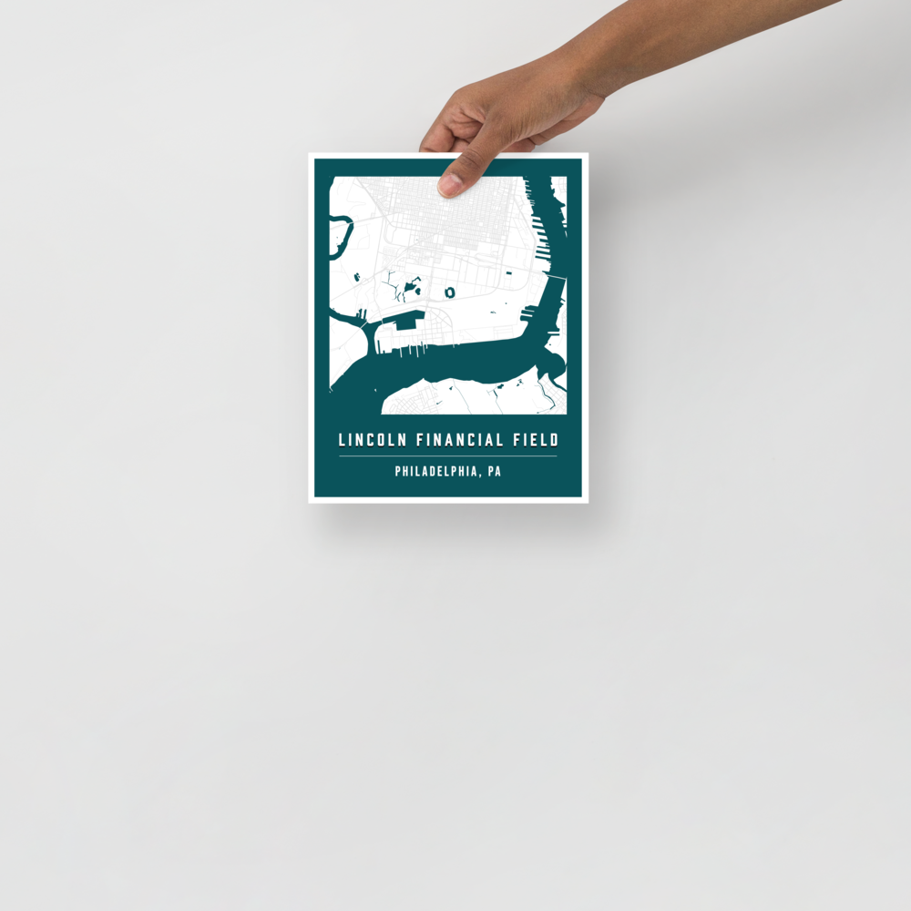 Lincoln Financial Field Map Poster | Philadelphia