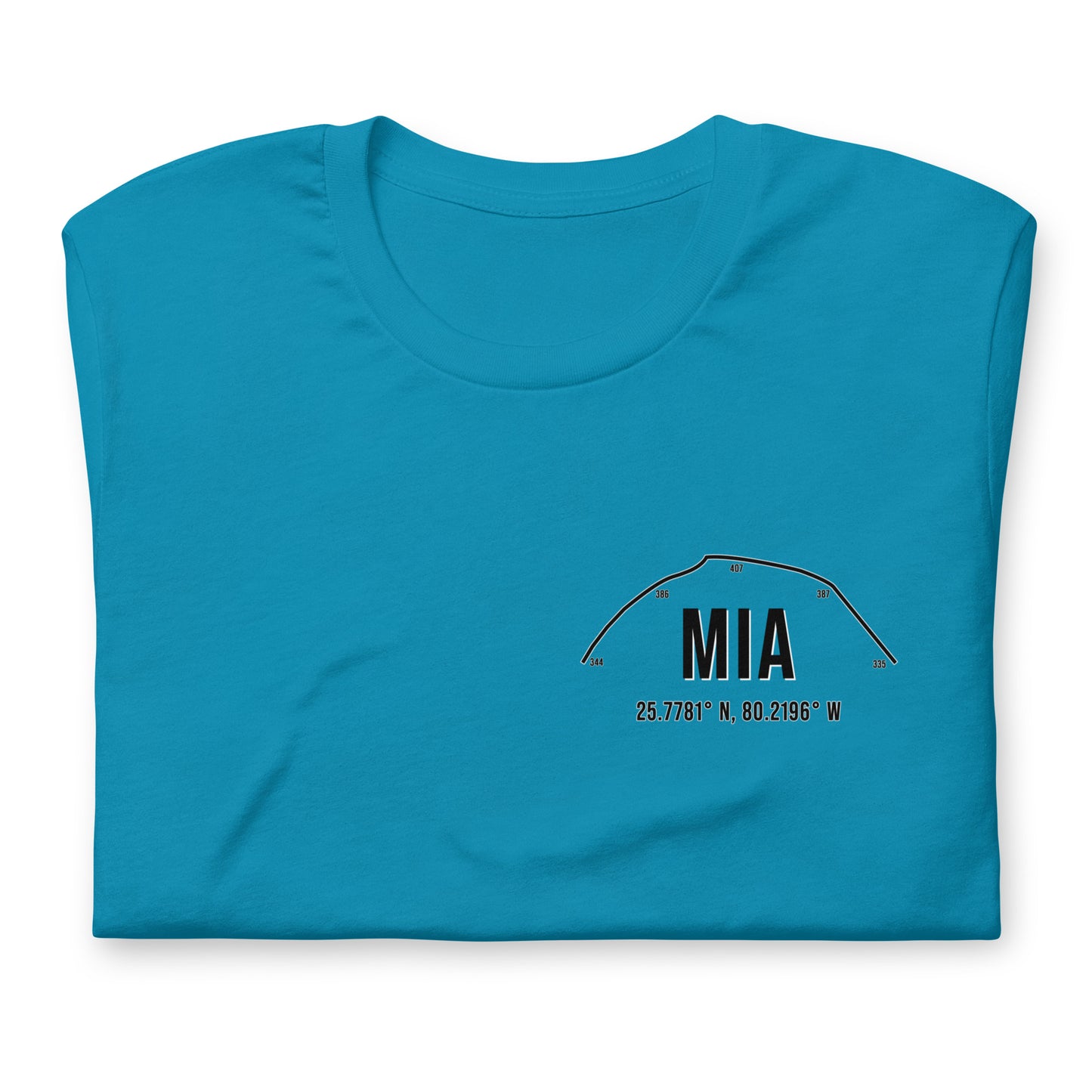 Unisex MIA Outfield Wall T-Shirt | Aqua | White