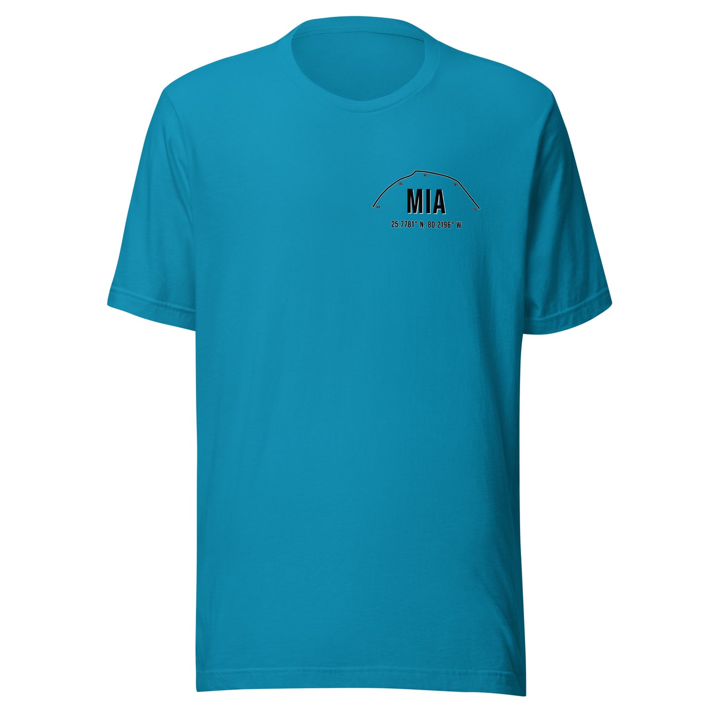 Unisex MIA Outfield Wall T-Shirt | Aqua | White