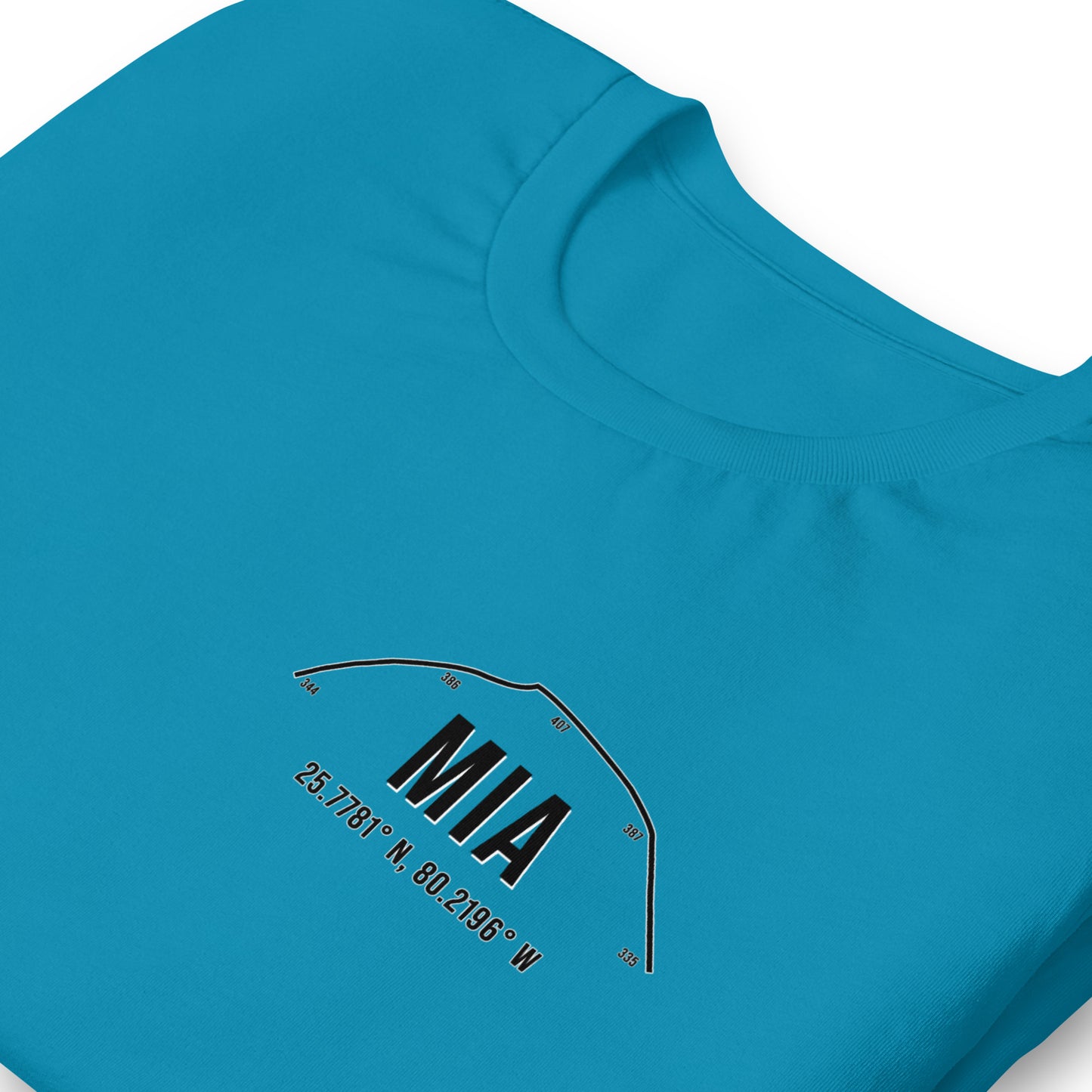 Unisex MIA Outfield Wall T-Shirt | Aqua | White