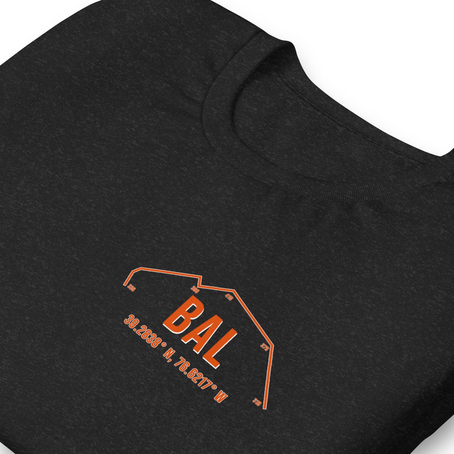 Unisex BAL Outfield Wall T-Shirt | Black | Orange