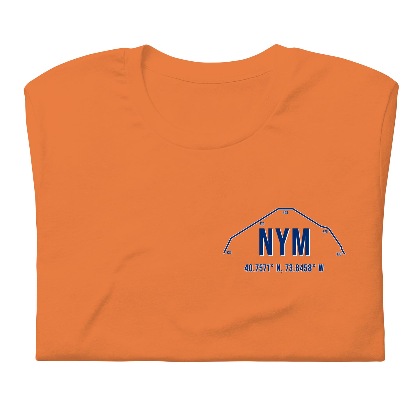 Unisex NYM Outfield Wall T-Shirt | Blue | Orange