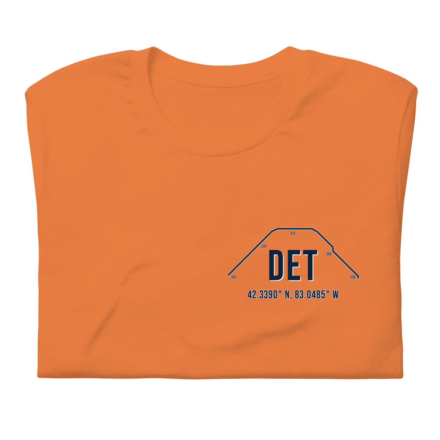 Unisex DET Outfield Wall T-Shirt | Navy | Orange