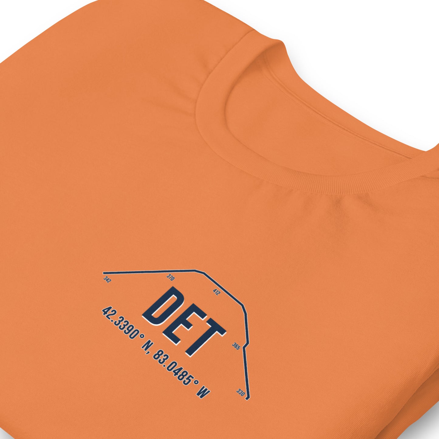 Unisex DET Outfield Wall T-Shirt | Navy | Orange