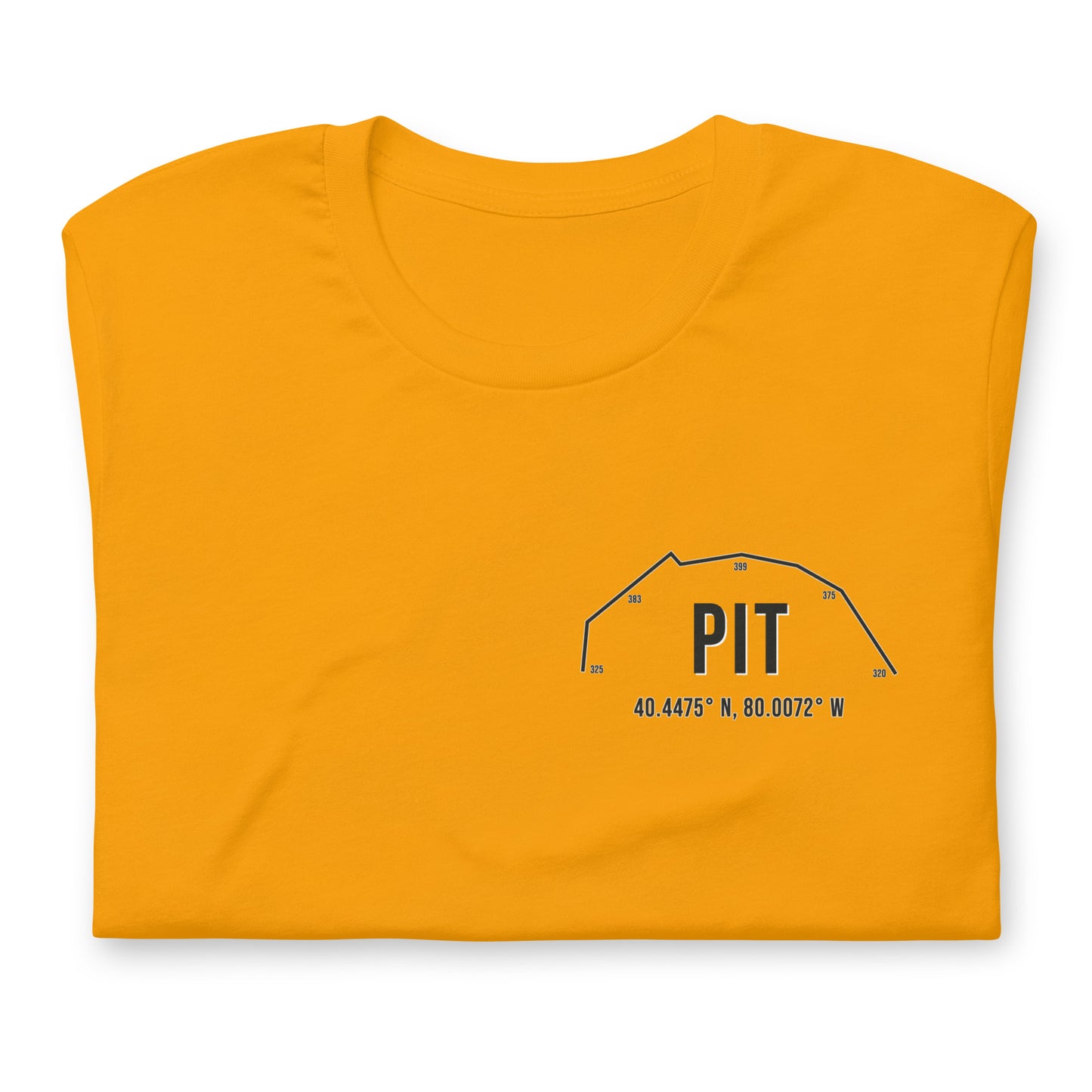 Unisex PIT Outfield Wall T-Shirt | Yellow | Black