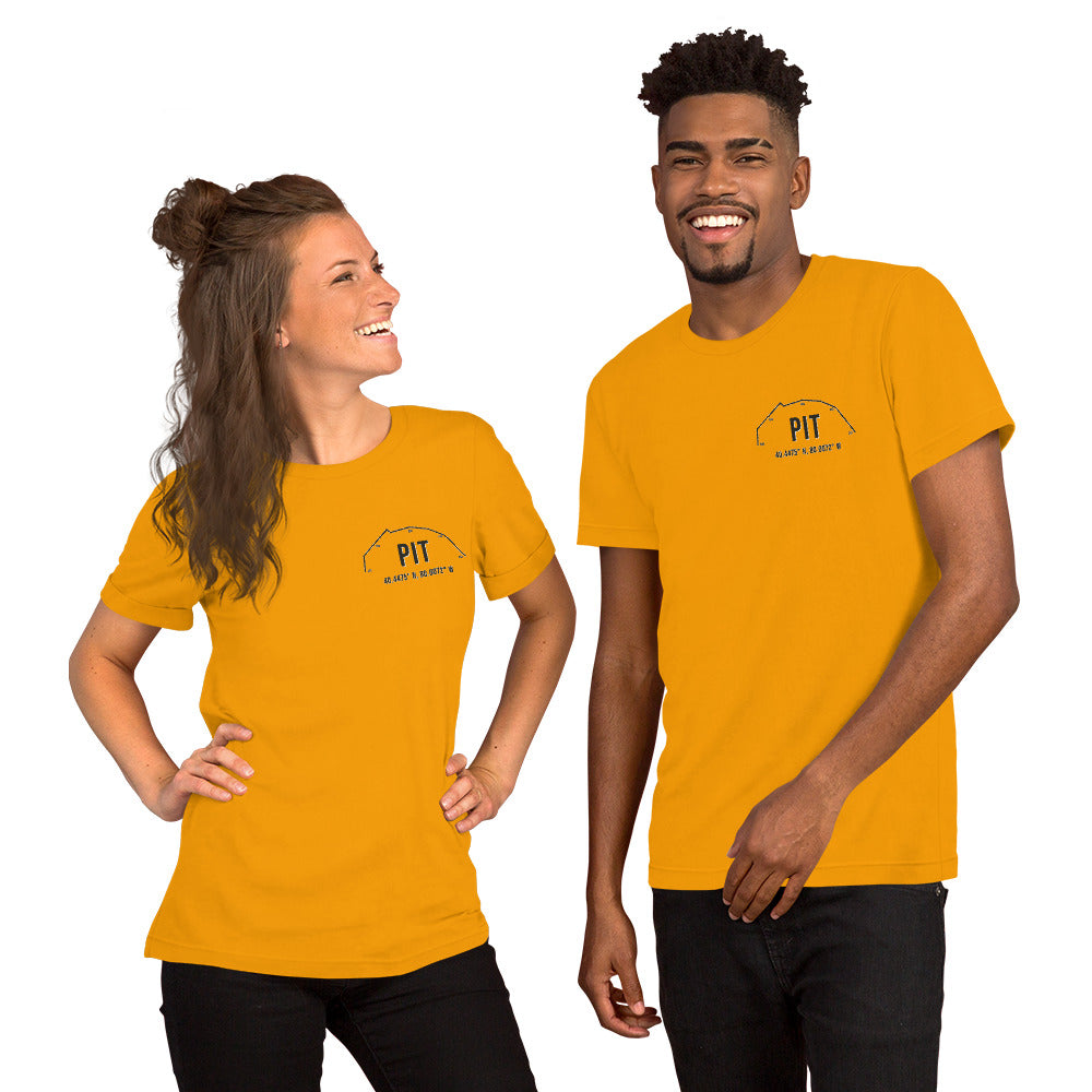 Unisex PIT Outfield Wall T-Shirt | Yellow | Black