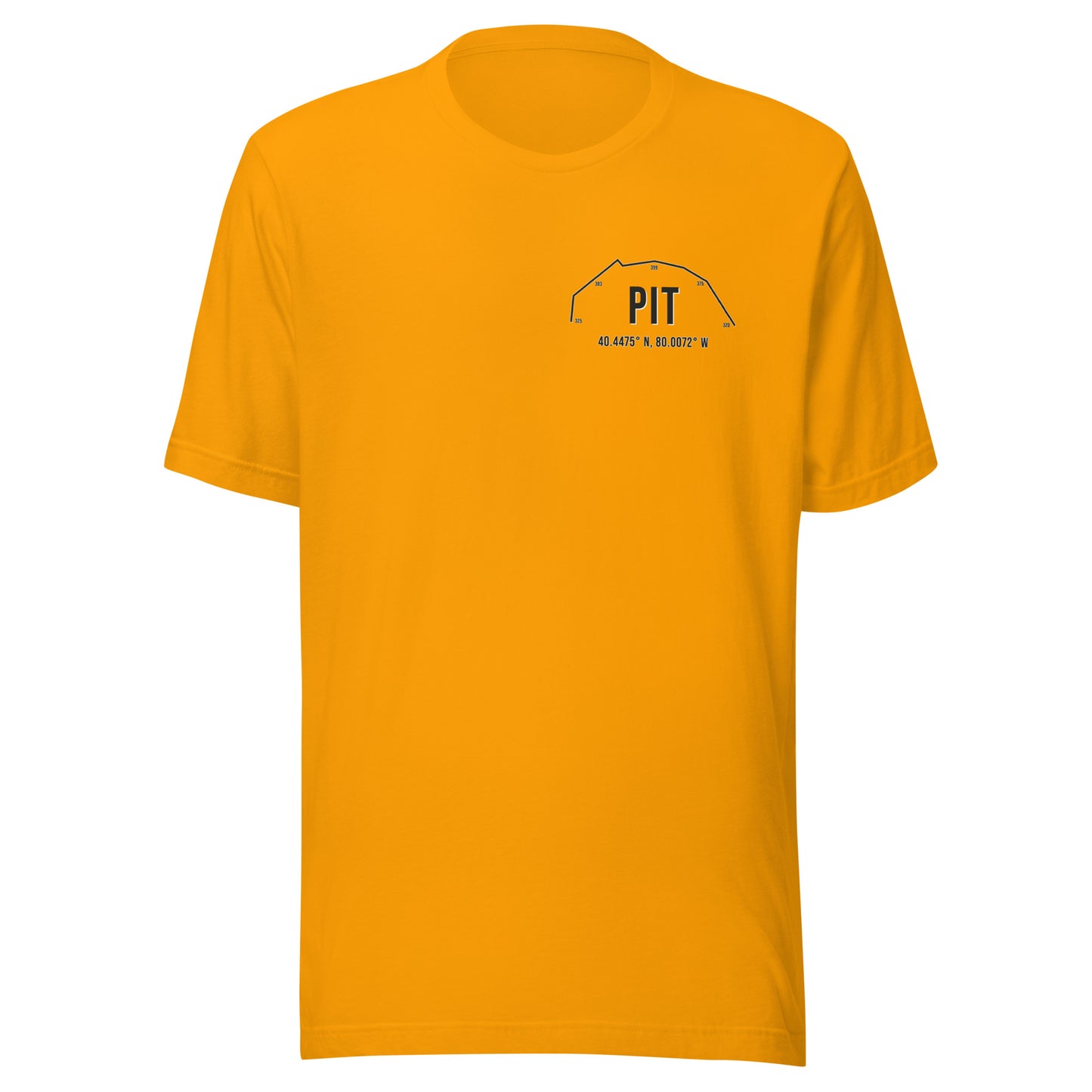 Unisex PIT Outfield Wall T-Shirt | Yellow | Black