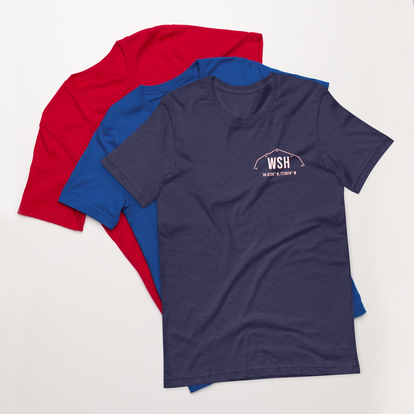 Unisex WSH Outfield Wall T-Shirt | Navy | Red