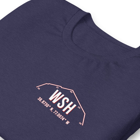 Unisex WSH Outfield Wall T-Shirt | Navy | Red