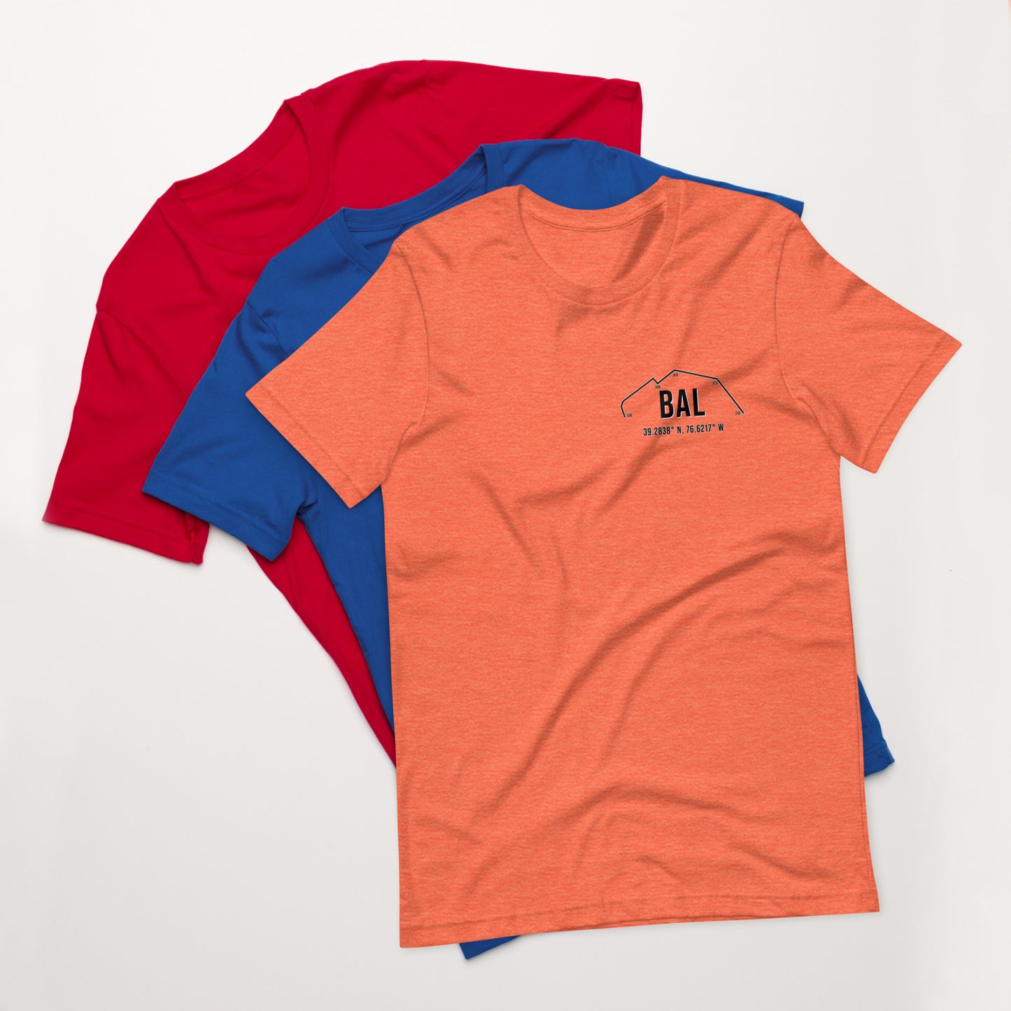 Unisex BAL Outfield Wall T-Shirt | Black | Orange