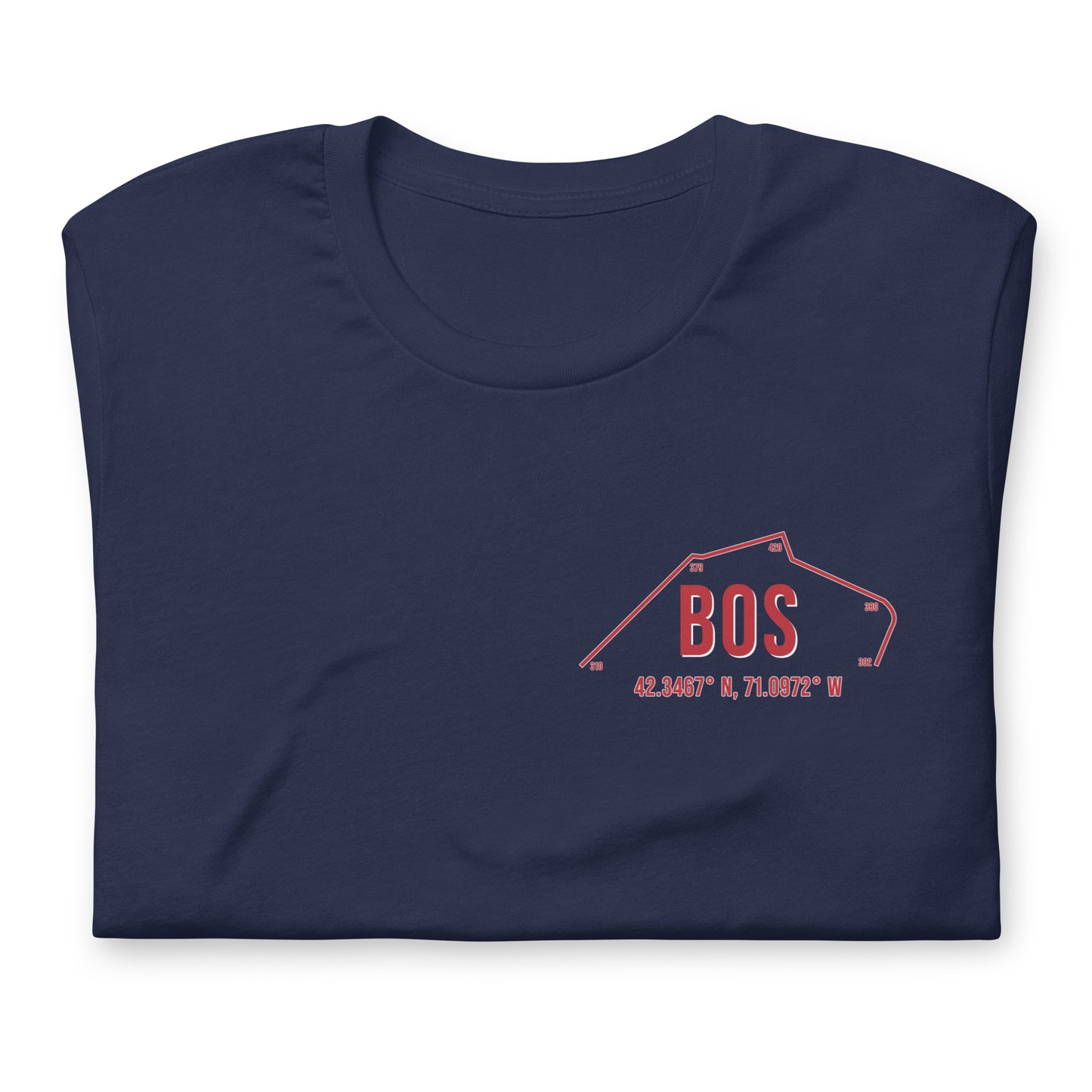 Unisex BOS Outfield Wall T-Shirt | Navy | Red