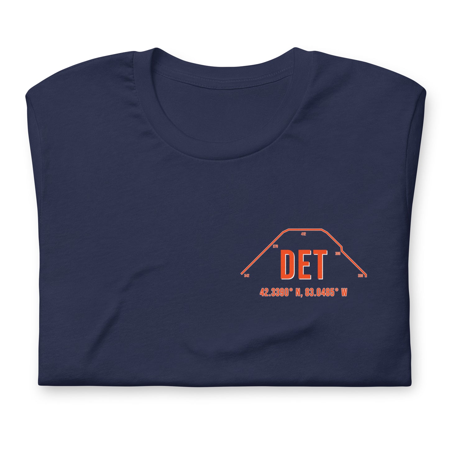 Unisex DET Outfield Wall T-Shirt | Navy | Orange